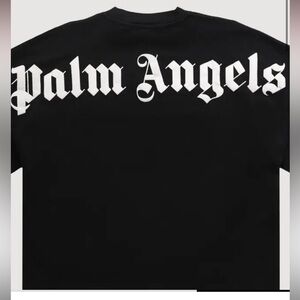 Palm Angels classic logo over Black Tee, size L